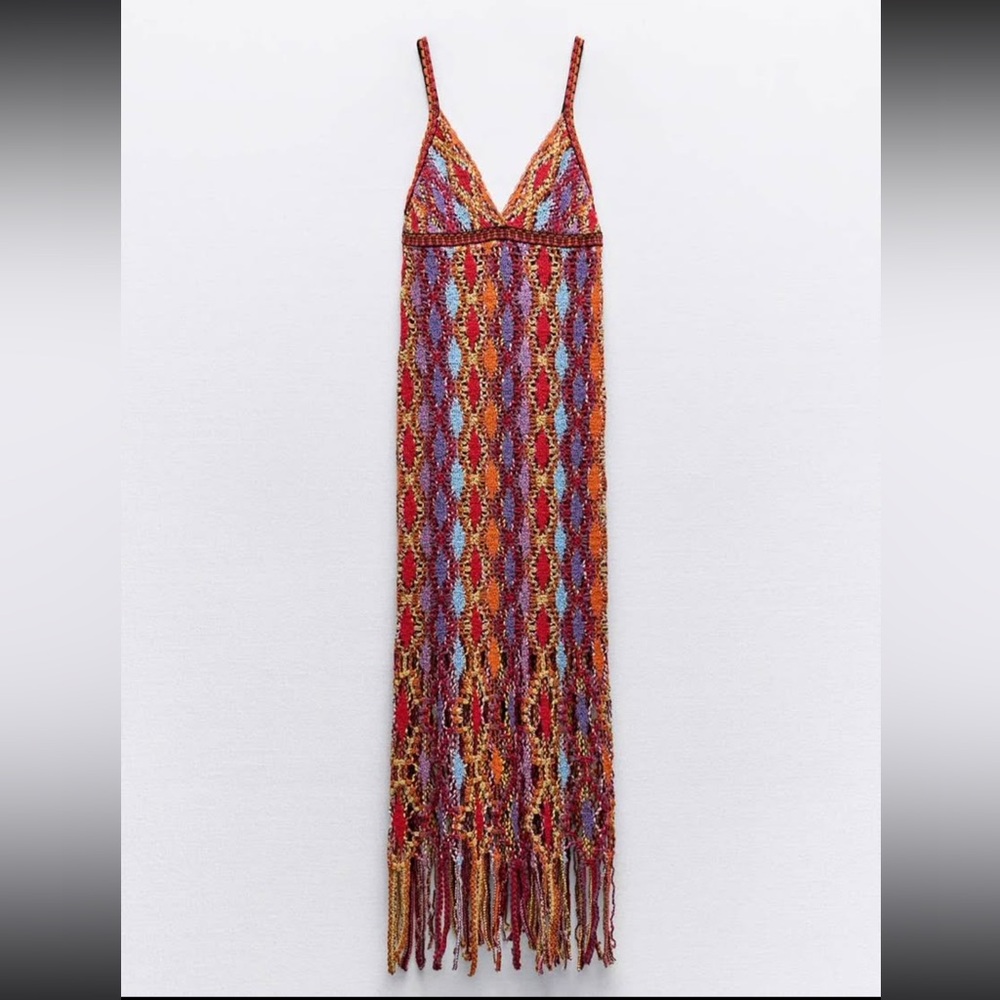 Zara Multicolor Geometric Maxi Dress
